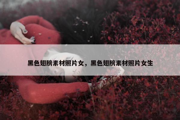 黑色翅膀素材照片女，黑色翅膀素材照片女生