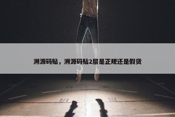 溯源码贴，溯源码贴2层是正规还是假货