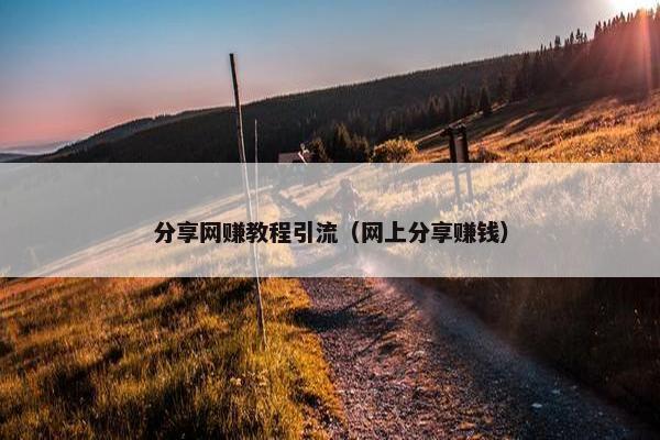 分享网赚教程引流（网上分享赚钱）