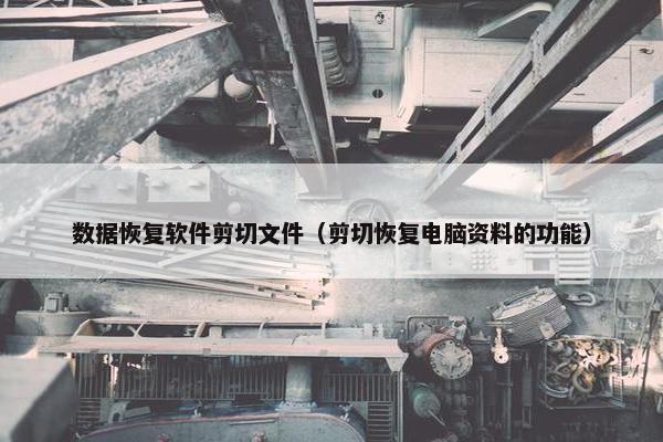 数据恢复软件剪切文件（剪切恢复电脑资料的功能）