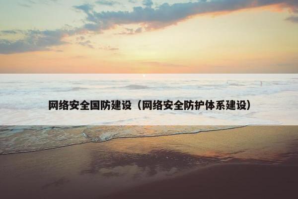 网络安全国防建设（网络安全防护体系建设）