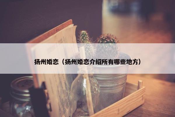扬州婚恋（扬州婚恋介绍所有哪些地方）