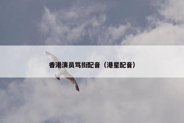 香港演员骂街配音（港星配音）