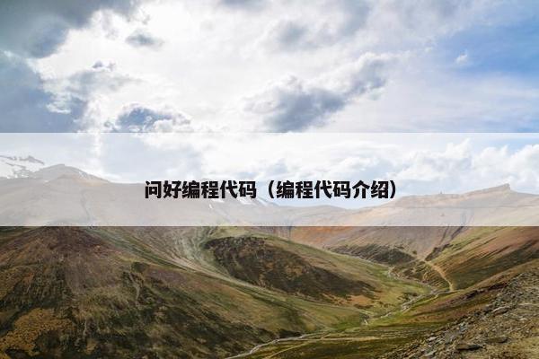 问好编程代码（编程代码介绍）