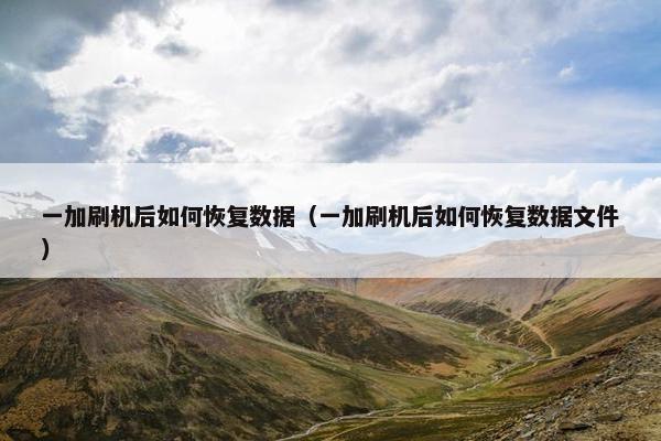 一加刷机后如何恢复数据（一加刷机后如何恢复数据文件）