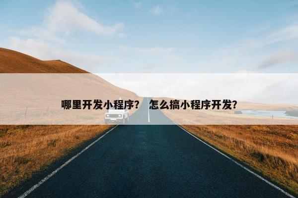 哪里开发小程序？ 怎么搞小程序开发？