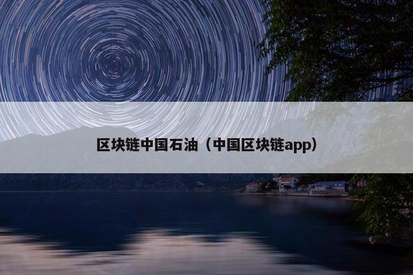 区块链中国石油（中国区块链app）