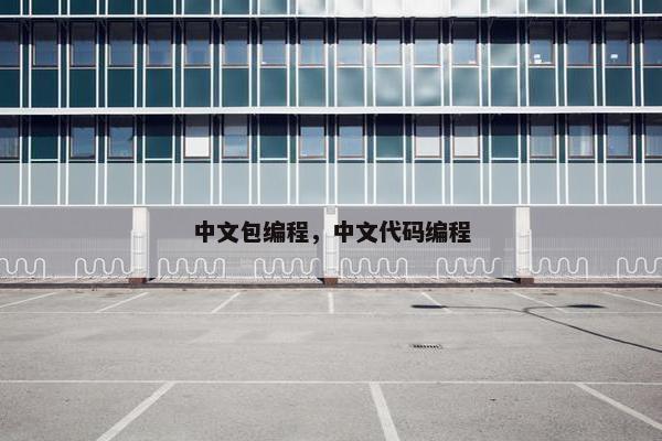 中文包编程，中文代码编程