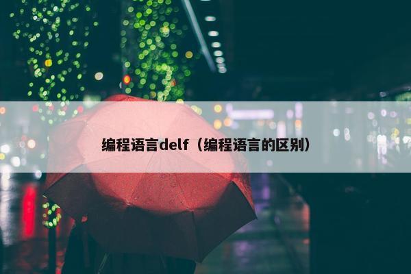 编程语言delf（编程语言的区别）