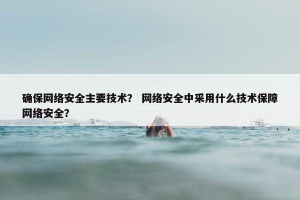 确保网络安全主要技术？ 网络安全中采用什么技术保障网络安全？