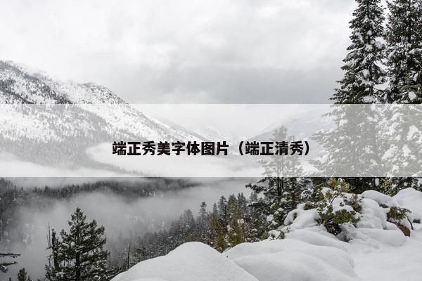 端正秀美字体图片（端正清秀）