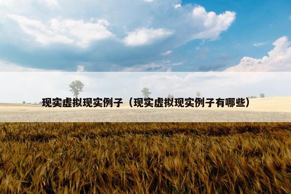 现实虚拟现实例子（现实虚拟现实例子有哪些）