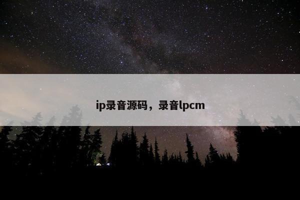 ip录音源码，录音lpcm