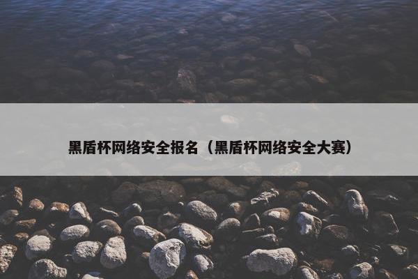 黑盾杯网络安全报名（黑盾杯网络安全大赛）