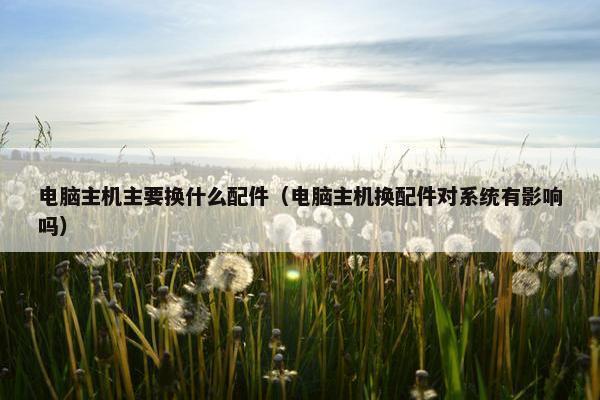 电脑主机主要换什么配件（电脑主机换配件对系统有影响吗）