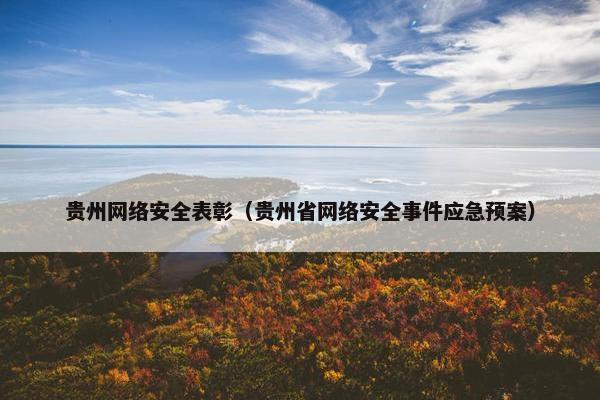 贵州网络安全表彰（贵州省网络安全事件应急预案）