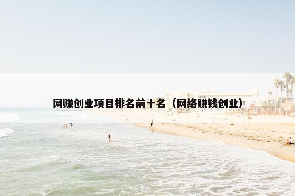 网赚创业项目排名前十名（网络赚钱创业）