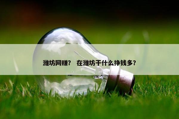 潍坊网赚？ 在潍坊干什么挣钱多？
