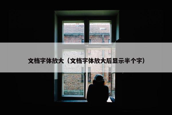 文档字体放大（文档字体放大后显示半个字）