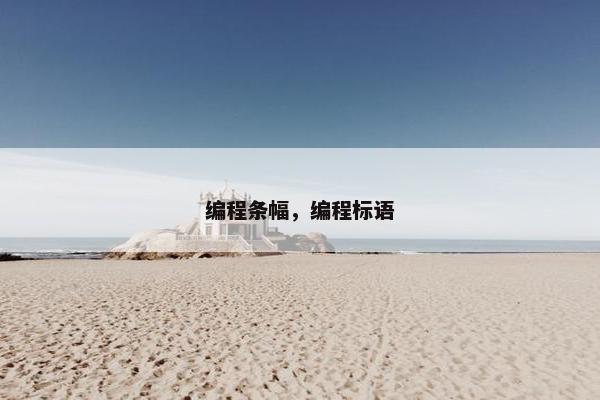 编程条幅，编程标语