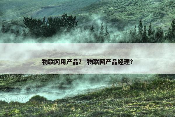 物联网用产品？ 物联网产品经理？
