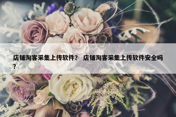 店铺淘客采集上传软件？ 店铺淘客采集上传软件安全吗？