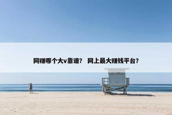 网赚哪个大v靠谱？ 网上最大赚钱平台？