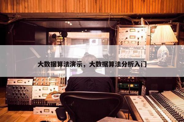 大数据算法演示，大数据算法分析入门