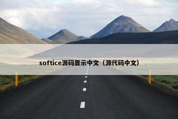 softice源码显示中文（源代码中文）