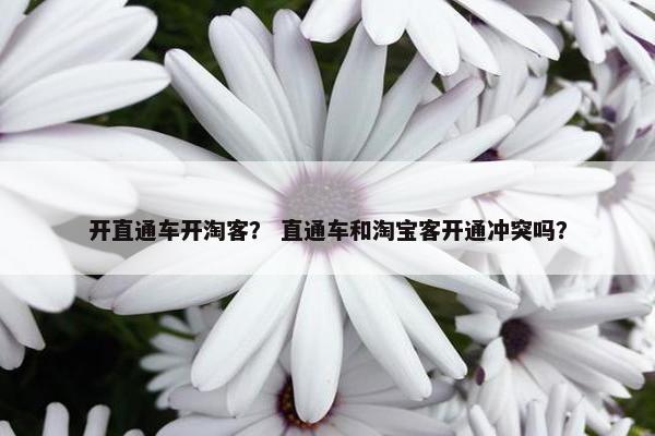 开直通车开淘客？ 直通车和淘宝客开通冲突吗？
