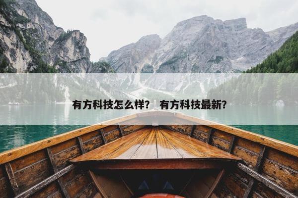 有方科技怎么样？ 有方科技最新？