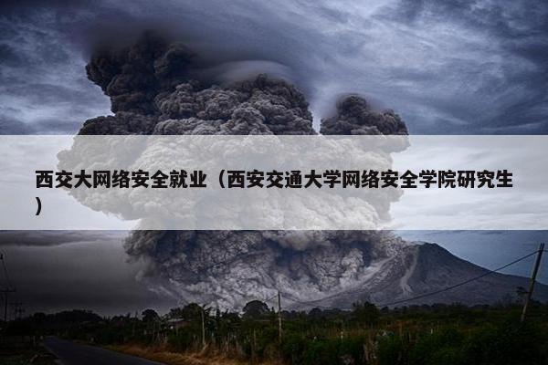 西交大网络安全就业（西安交通大学网络安全学院研究生）