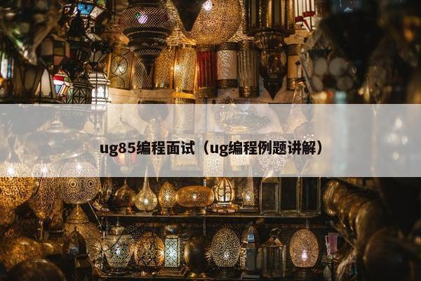ug85编程面试（ug编程例题讲解）