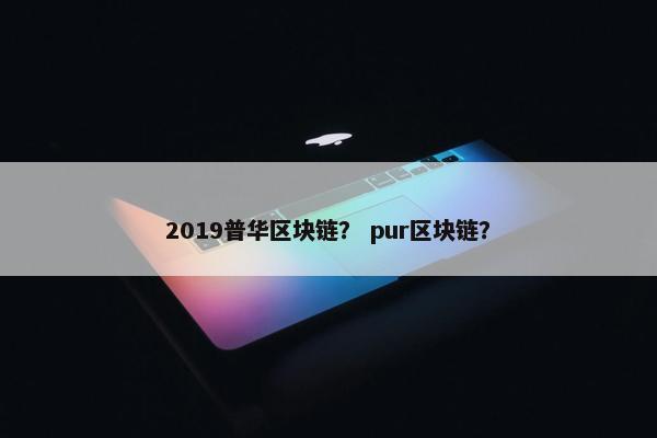 2019普华区块链？ pur区块链？