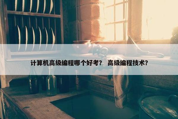 计算机高级编程哪个好考？ 高级编程技术？