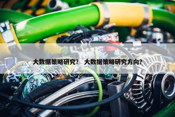 大数据策略研究？ 大数据策略研究方向？