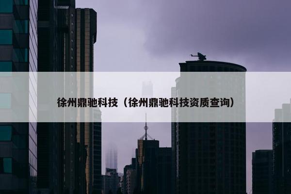 徐州鼎驰科技（徐州鼎驰科技资质查询）