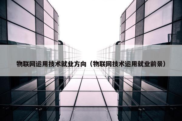 物联网运用技术就业方向（物联网技术运用就业前景）