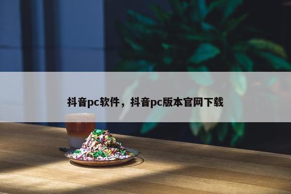 抖音pc软件，抖音pc版本官网下载
