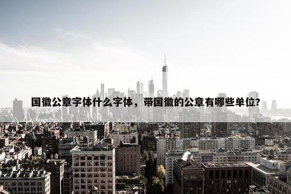 国徽公章字体什么字体，带国徽的公章有哪些单位?