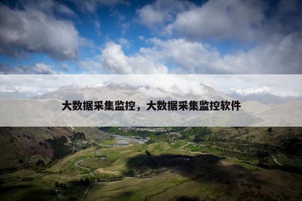 大数据采集监控，大数据采集监控软件