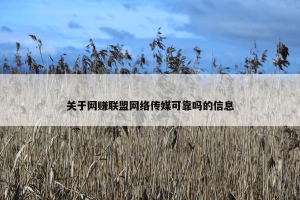 关于网赚联盟网络传媒可靠吗的信息