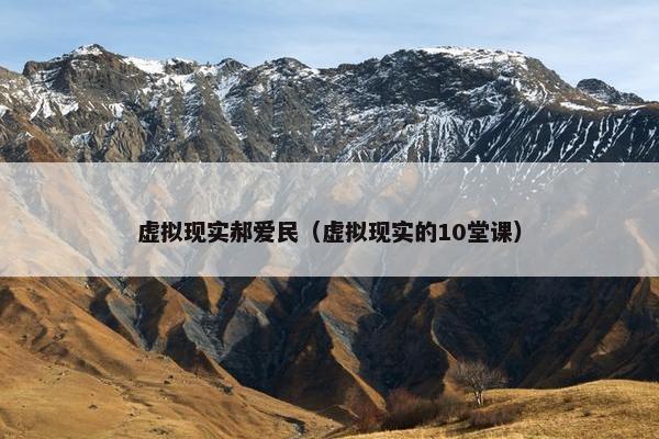 虚拟现实郝爱民（虚拟现实的10堂课）