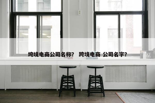 垮境电商公司名称？ 跨境电商 公司名字？