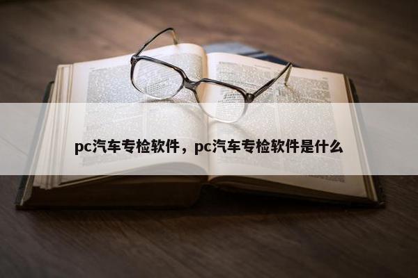 pc汽车专检软件，pc汽车专检软件是什么