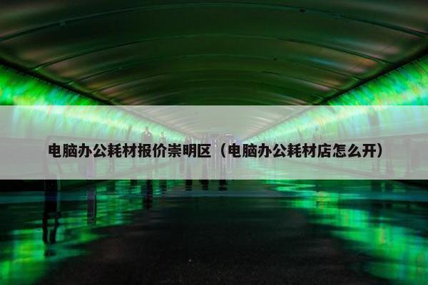电脑办公耗材报价崇明区（电脑办公耗材店怎么开）