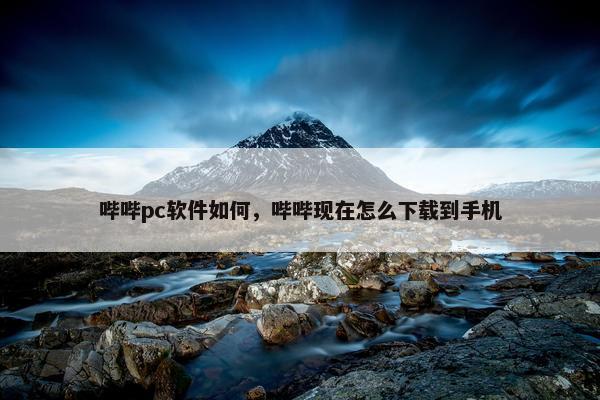 哔哔pc软件如何，哔哔现在怎么下载到手机