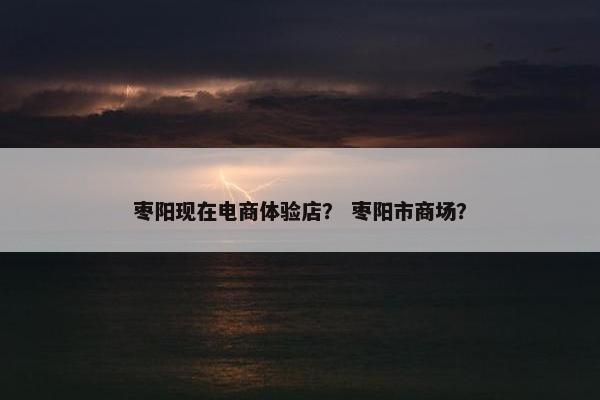 枣阳现在电商体验店？ 枣阳市商场？