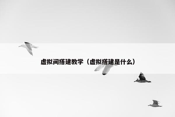 虚拟间搭建教学（虚拟搭建是什么）