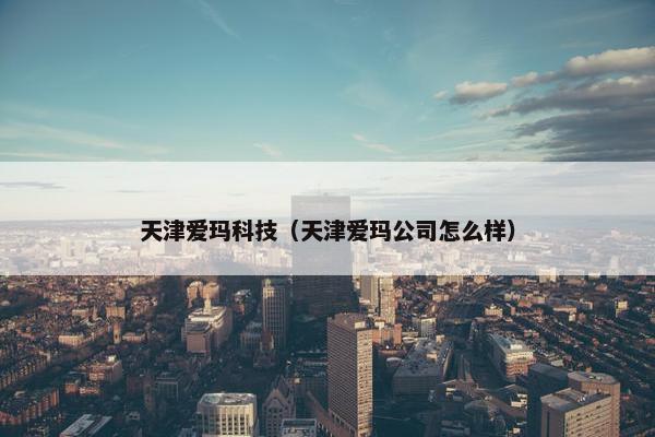 天津爱玛科技（天津爱玛公司怎么样）
